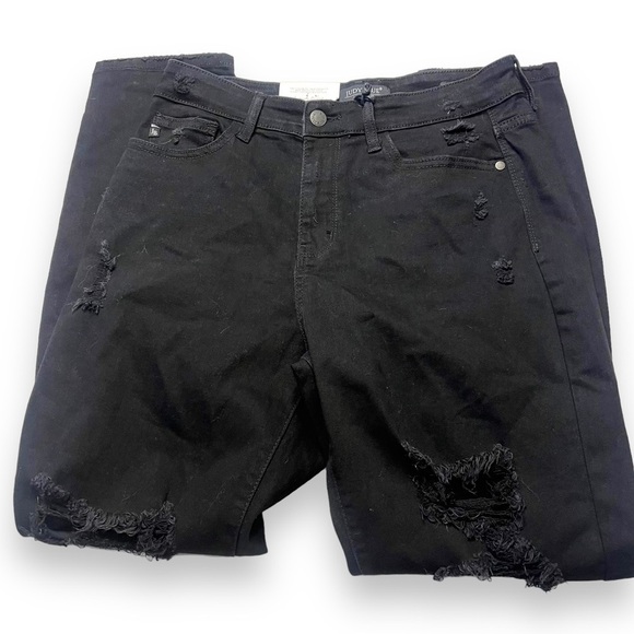 Judy Blue Jeans Womens 29 Black Distressed High Waist NWT - Picture 2 of 8
